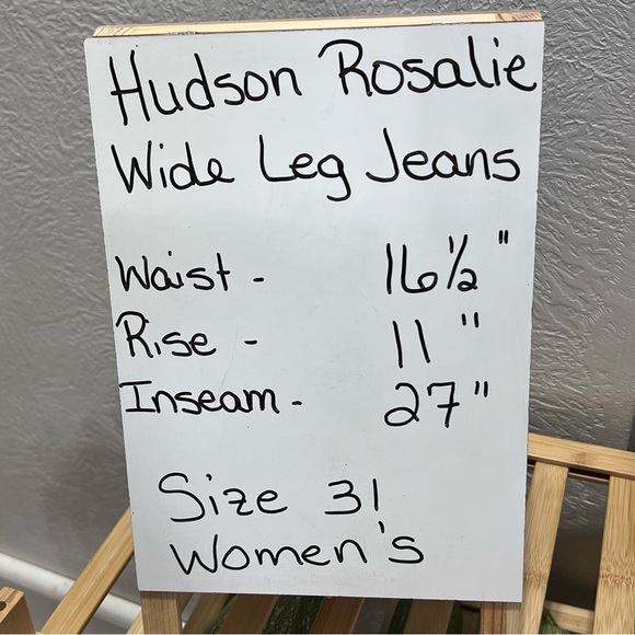 Hudson Rosalie Wide Leg Jeans Women’s Size 31 See Photos for Detail Measurements - Picture 13 of 13